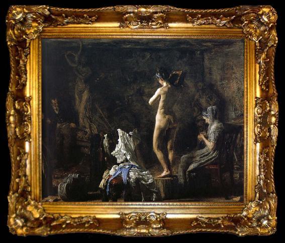 framed  Thomas Eakins The William is Carving his goddiness, ta009-2